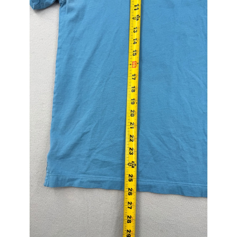 Patagonia Organic Cotton Short Sleeve Polo Mens Mโ Blue Trout Logo Gorpcore - Picture 7 of 9